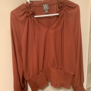 Worthington petite med crepe blouse